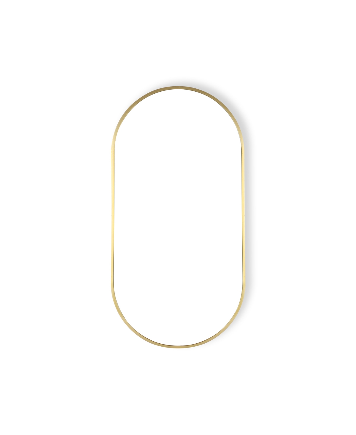 Oval Framed Bathroom Decorative Wall Mirror, 31.5" x 15.7" - Gold