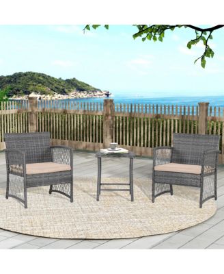 3-Piece Outdoor Patio Conversation Set