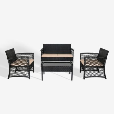 4-Piece Outdoor Patio Conversation Set