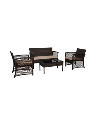 4-Piece Outdoor Patio Conversation Set