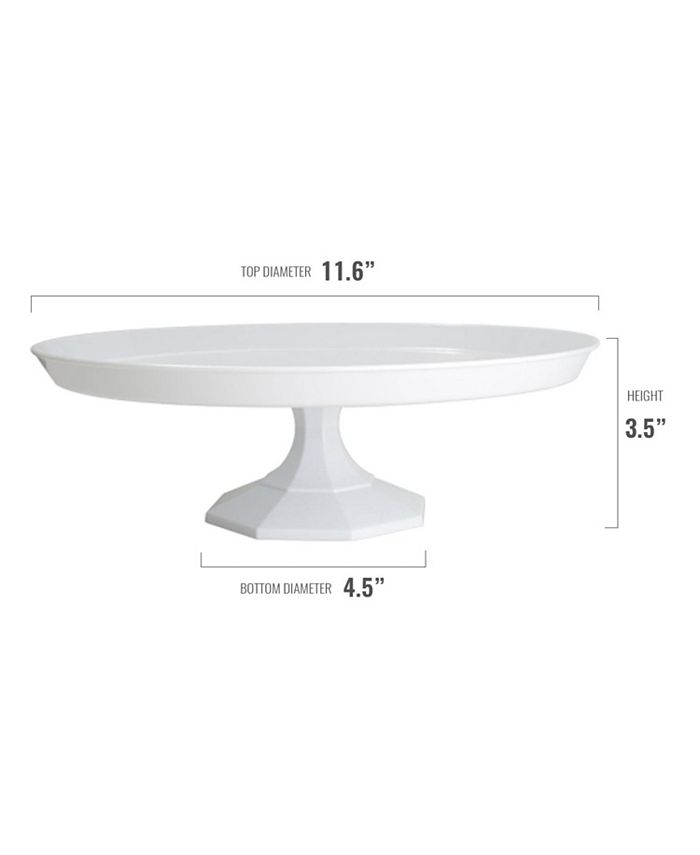 Smarty Had A Party 11.6" White Medium Round Plastic Cake Stands (12