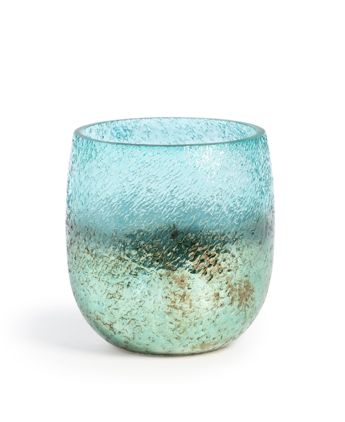 Park Hill Collection Seaside Glass Vase In Turquoise/aqua