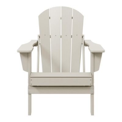 All-Weather Contoured Outdoor Poly Folding Adirondack Chair
