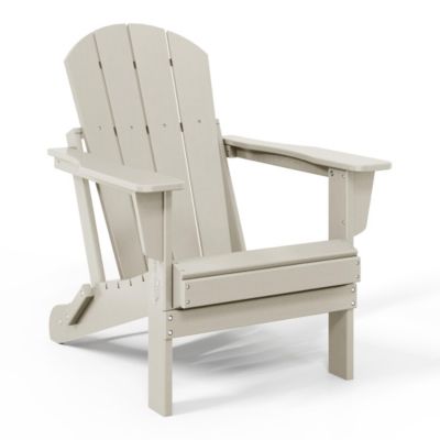 3 Piece Set Outdoor Folding Adirondack Chairs with Side Table