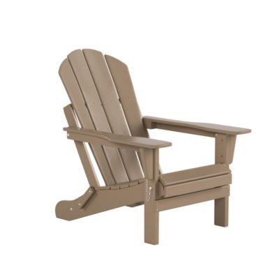 All-Weather Contoured Outdoor Poly Folding Adirondack Chair (Set of 4)