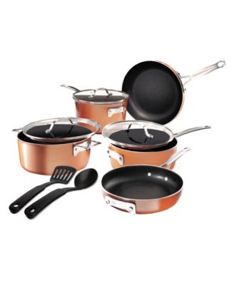 Gotham Steel - 10-Pc. Cast-Texture Nonstick Stackable Cookware Set