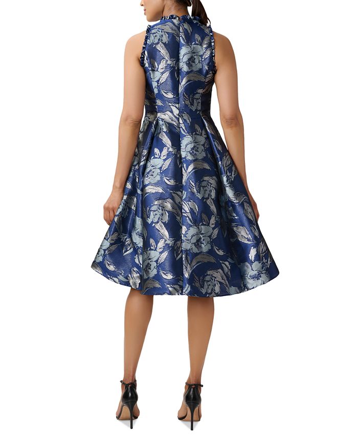 Adrianna Papell Women's Jacquard High-Low Halter Dress - Macy's