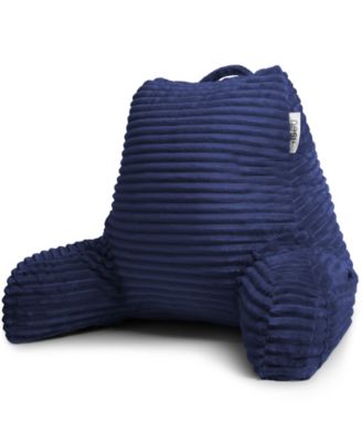 Cut Plush Striped Reading Pillow with Arms, Medium