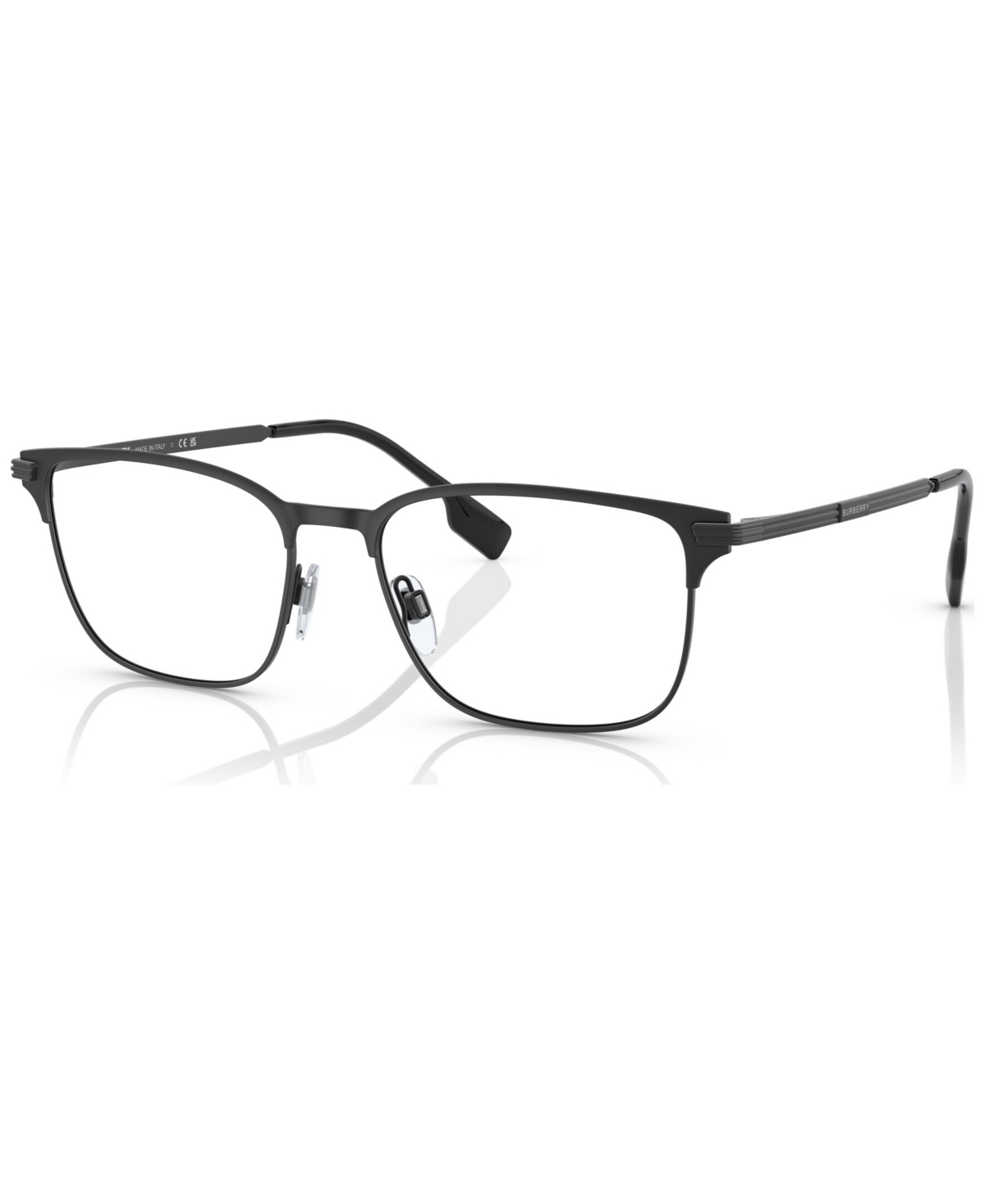 Men's Rectangle Eyeglasses, BE137257-o - Black