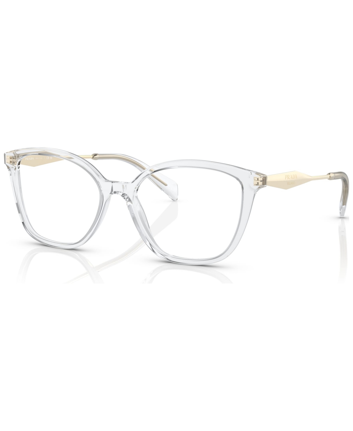Prada Women's Butterfly Eyeglasses, Pr 02zv54-o In Crystal