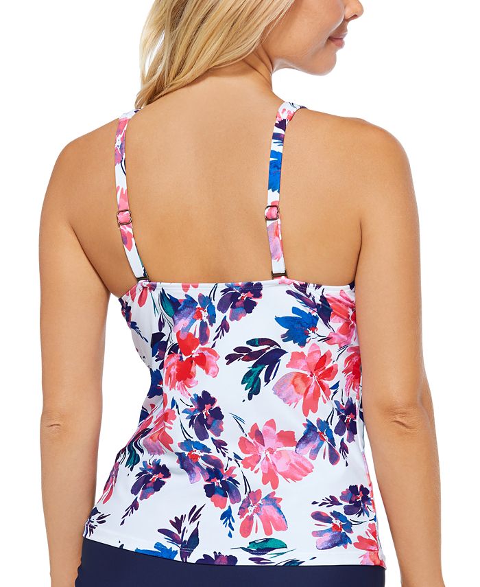 Island Escape Monterey Ruched Printed Convertible Tankini, Created for ...
