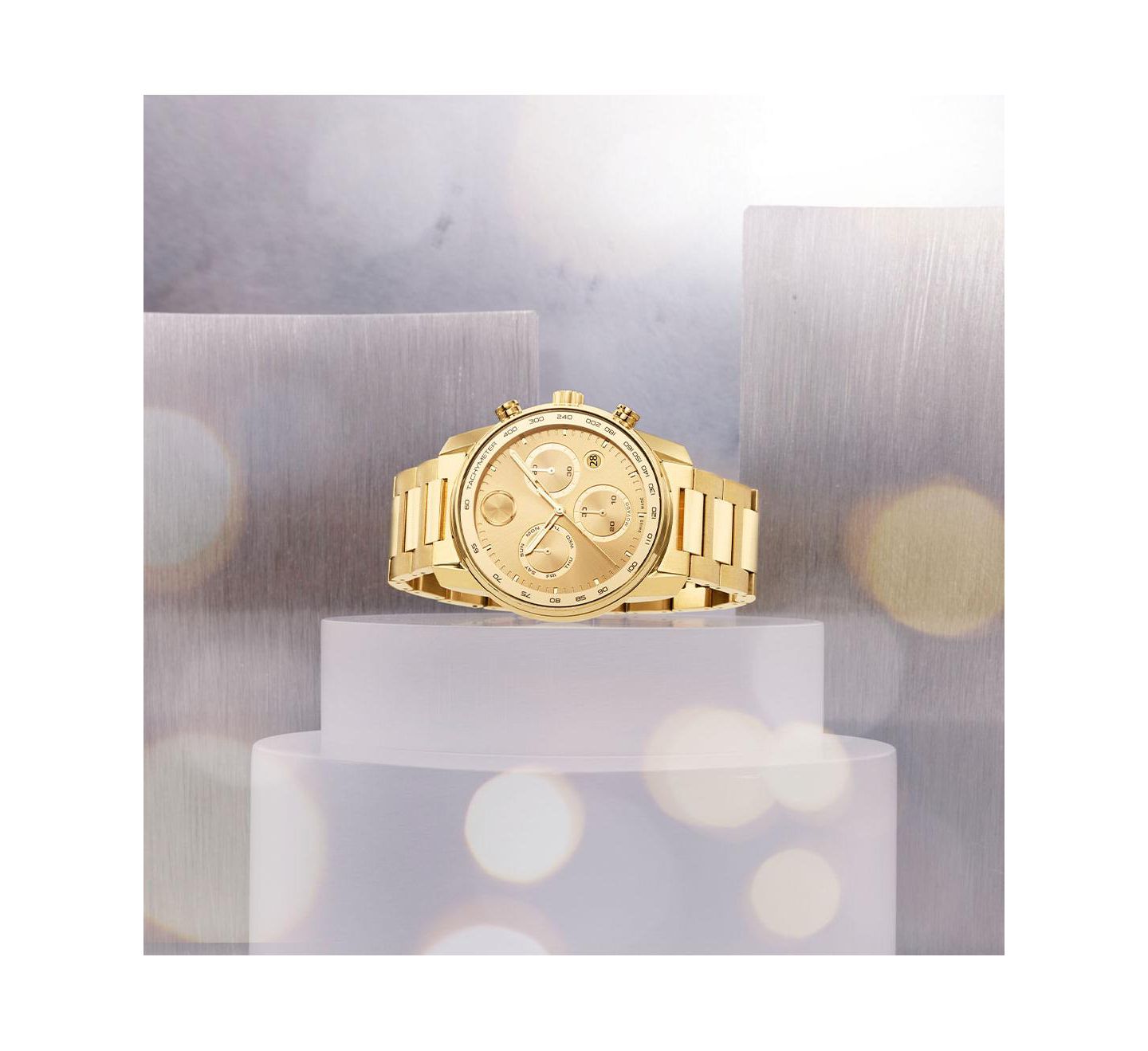 Мужские часы Movado Bold Verso Yellow Ionic Gold-Tone Plated Steel Bracelet Watch 44mm — фото 4