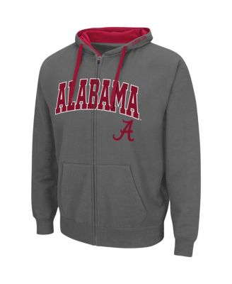 Men's Charcoal Alabama Crimson Tide Big and Tall Full-Zip Hoodie