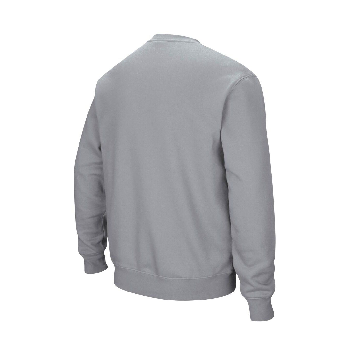 Мужская толстовка Colosseum Gonzaga Bulldogs Arch & Logo Tackle Twill Pullover, цвет: Меланжевый серый — фото 3