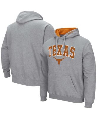 Men's Heathered Gray Texas Longhorns Arch & Team Logo 3.0 Pullover Hoodie