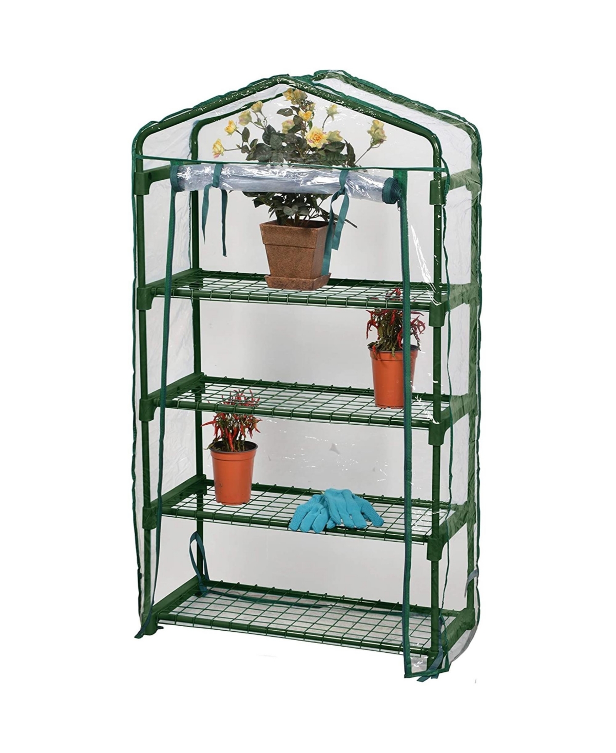 Manufacturing Bloom 4 Tier Greenhouse Small, Green 49" tall - Green