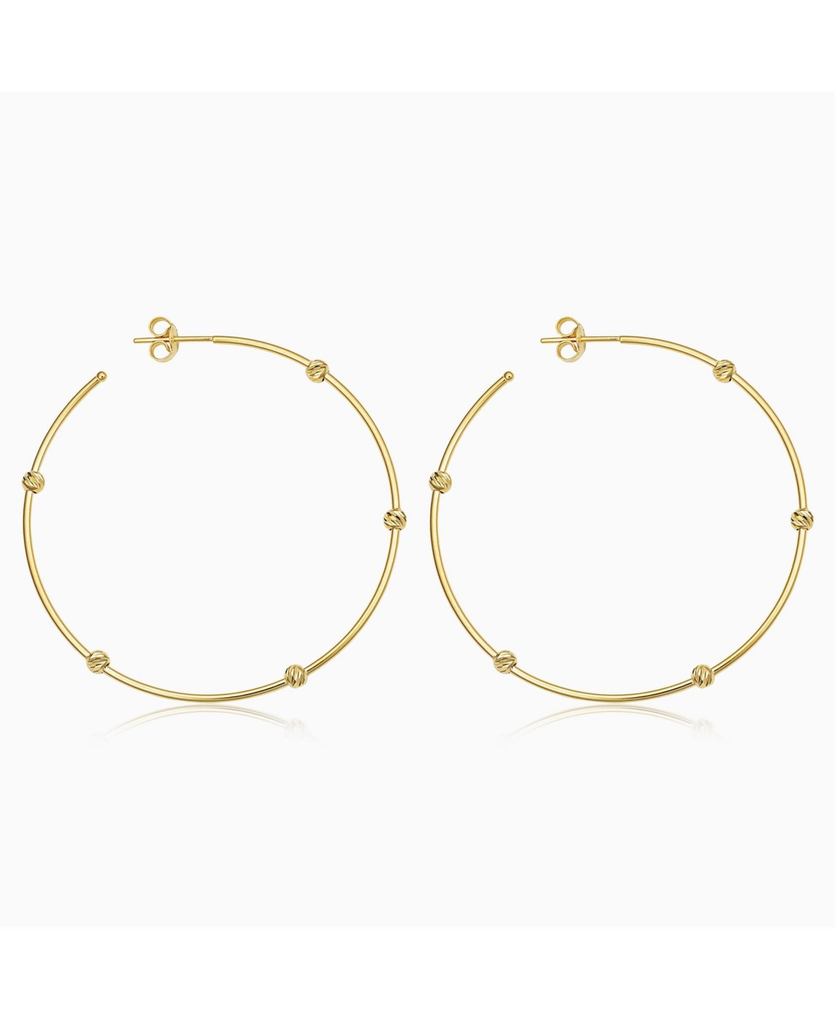 Oradina 14k Yellow Gold Bari Hoops In Yellow Gold