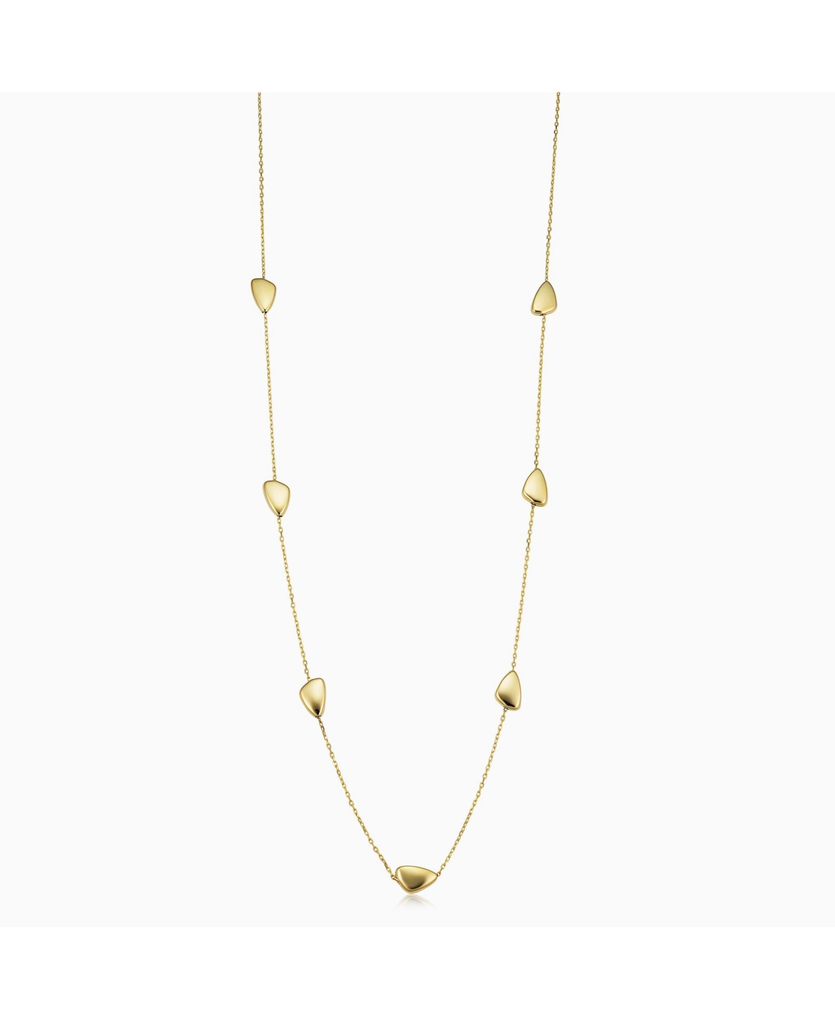 Oradina Women's 14k Yellow Solid Gold Seaside Station Necklace In Yellow Gold