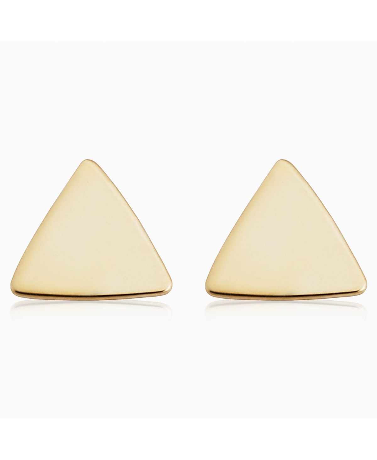 Oradina 14k Yellow Gold Triangle Studs In Yellow Gold