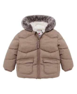 Rokka Rolla Baby Boys Baby Sherpa Lined Puffer Jacket Warm Winter Coat with Hood for Newborn Macy s