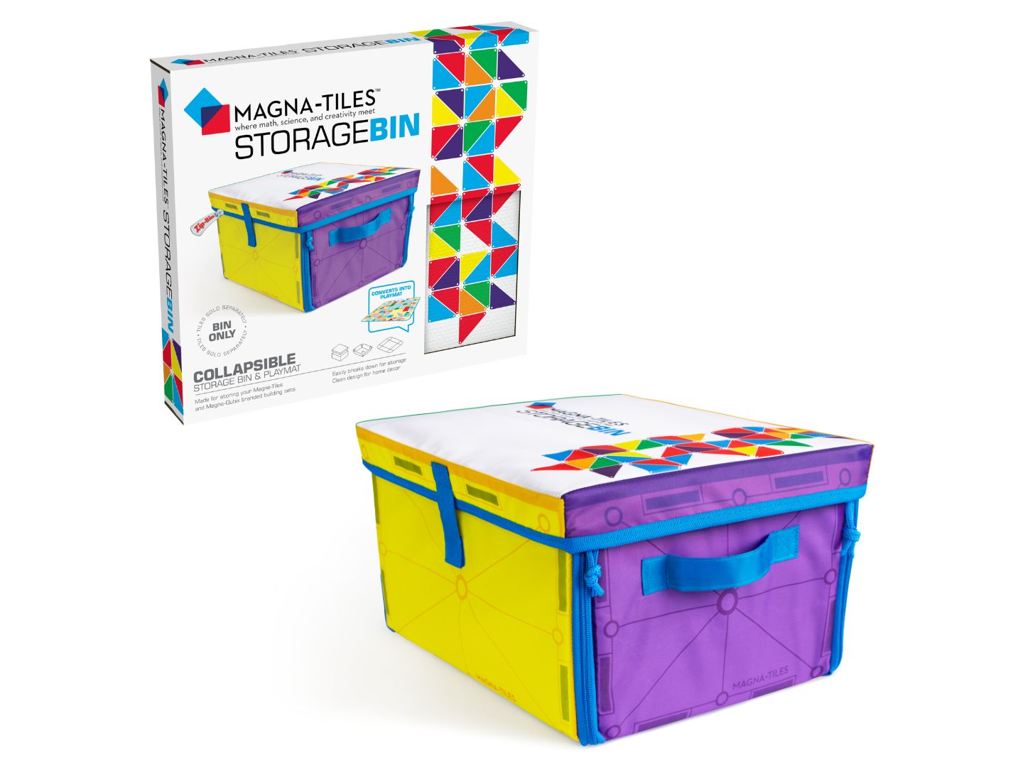 Детский конструктор Magna-Tiles® Collapsible Storage Bin & Play-Mat, Ages 3+ — фото 1