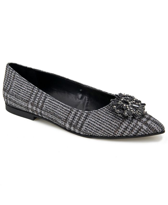 Macy's silver flat shoes hot sale