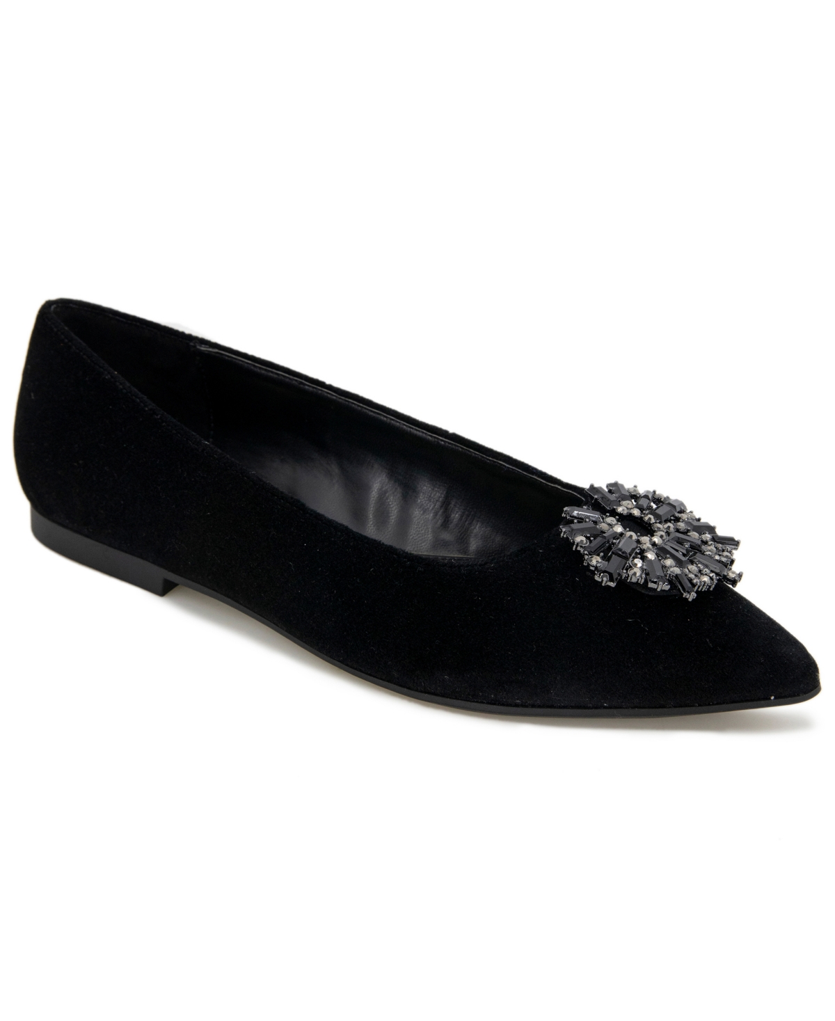 Kenneth Cole New York Gaya Starburst Pointed Toe Flat In Black
