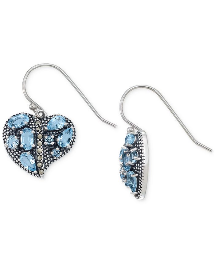 Macys blue topaz store earrings