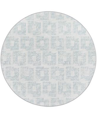 Delano Washable DA1 4' x 4' Round Area Rug