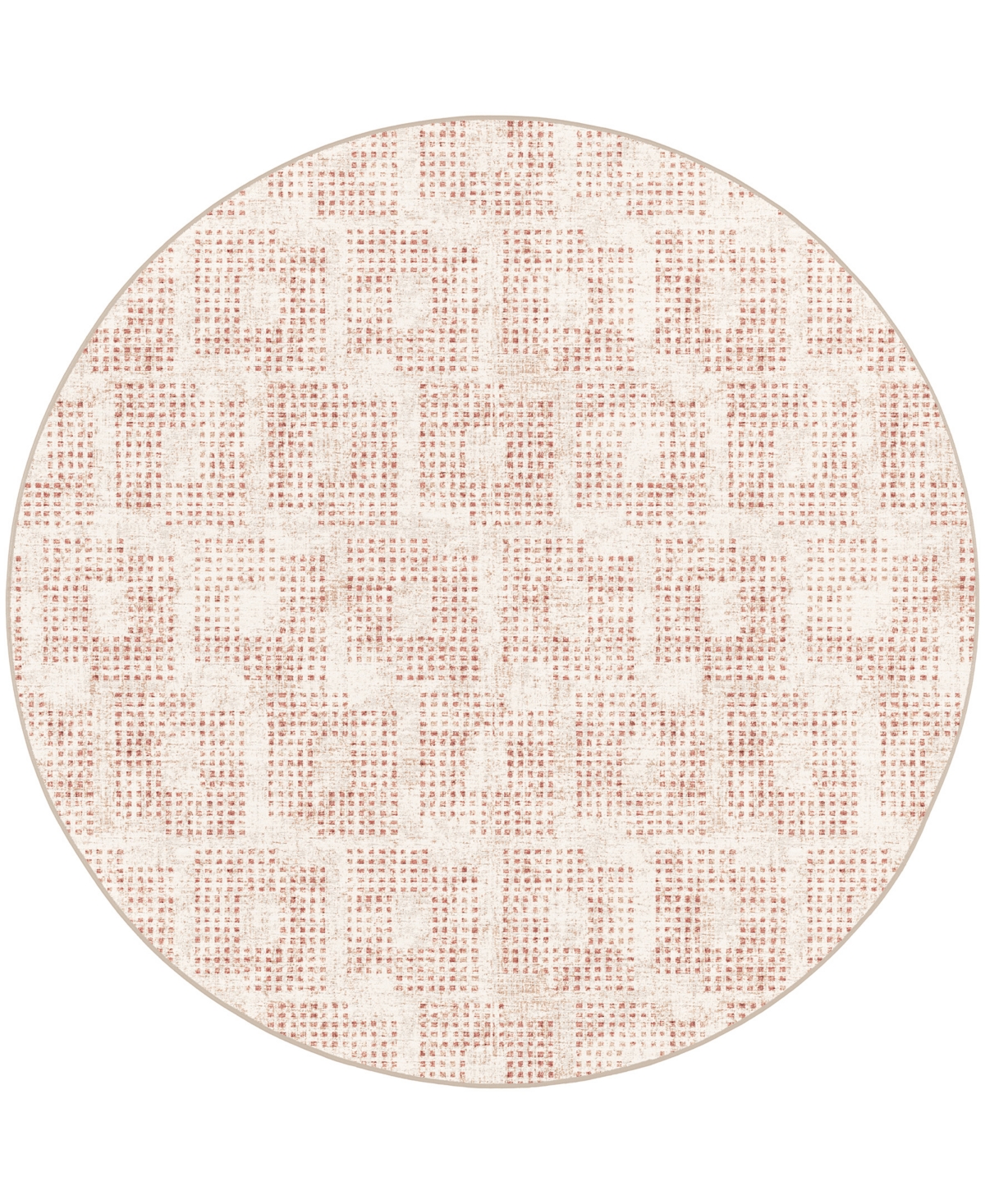 D Style Array Ary-1 10' x 10' Round Area Rug - Ivory