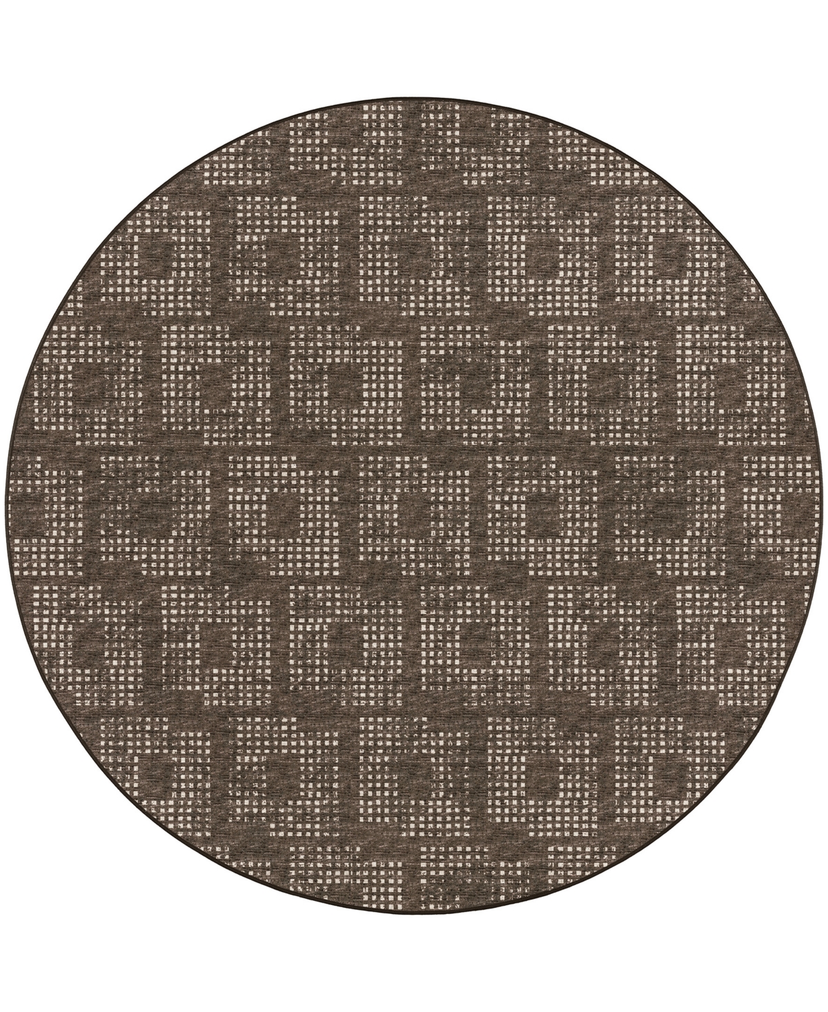D Style Array Ary-1 10' X 10' Round Area Rug In Chocolate