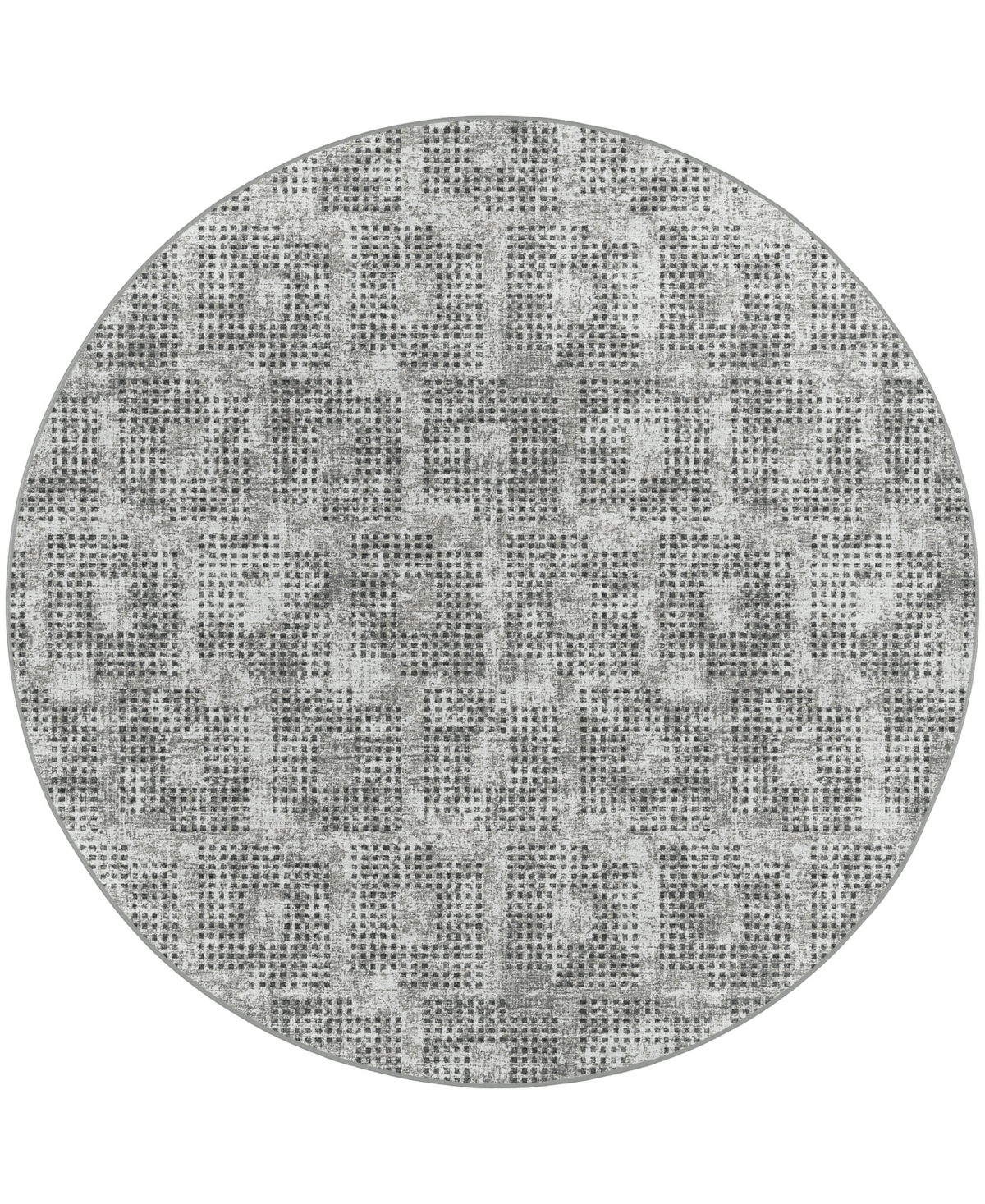 D Style Array Ary-1 10' X 10' Round Area Rug In Charcoal