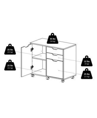 Halifax 26.3" Wood 2-Drawer Wide Filing Storage Cabinet