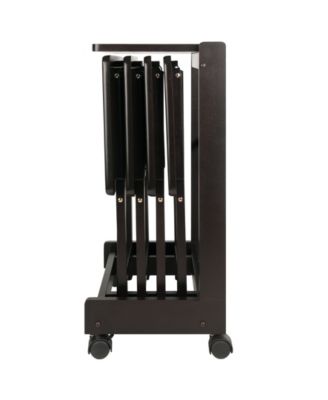 Brienda 5-Piece Wood Flip Top Snack Table Set