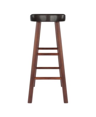 Maria 2-Piece Wood Cushion Seat Bar Stool Set