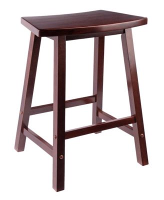 Katashi 23.78" Wood Fan Shape Counter Stool