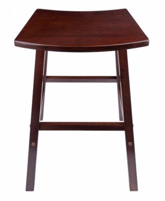 Katashi 28.62" Wood Fan Shape Bar Stool