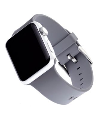 Gray Smooth Silicone Band designed for Apple Watch&reg; 42mm (Series 10) & 38/40/41mm