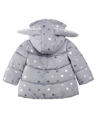 Baby Girls Soft Fleece Lined Puffer Jacket Winter Coat