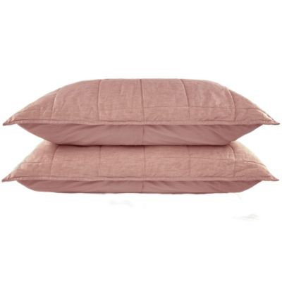 French Linen Quilted Sham Set - King