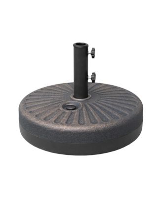 9 Ft Outdoor Patio Market Umbrella with Bronze Round Base