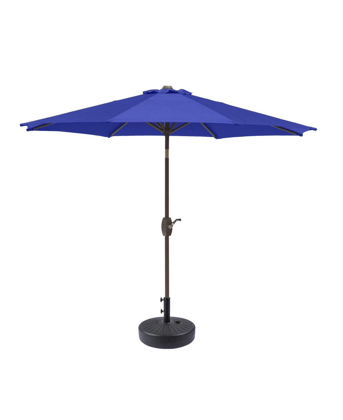 9 Ft Outdoor Patio Market Umbrella with Black Round Base - Royal Blue