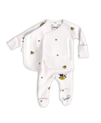 Bonsie Baby Baby Bonsie Skin to Skin Boy, Footie - Bees  Honey
