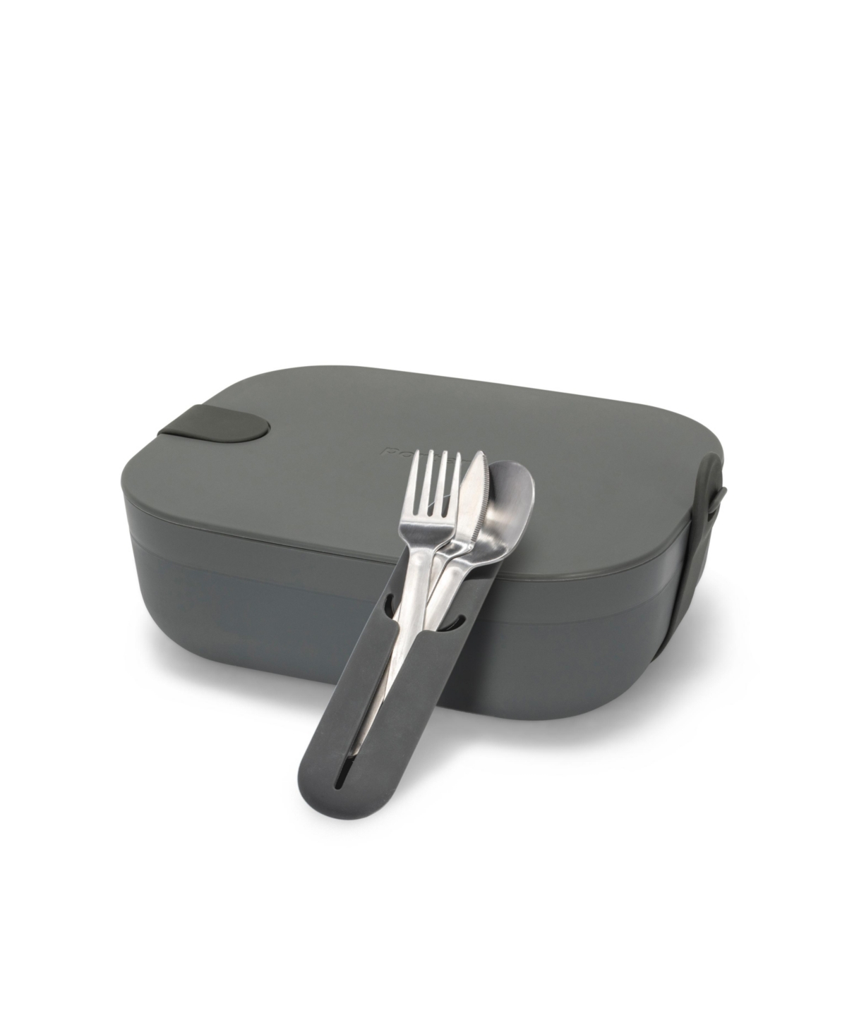 W & P Porter Lunch Box And Utensil Set In Charcoal