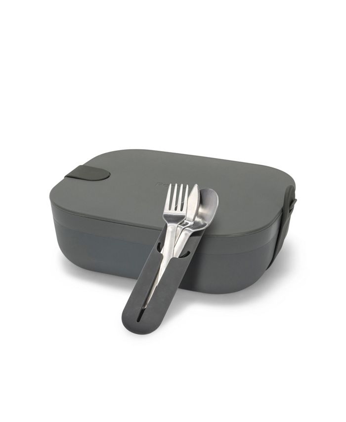 W & P Lunch Box + Utensil Set Charcoal