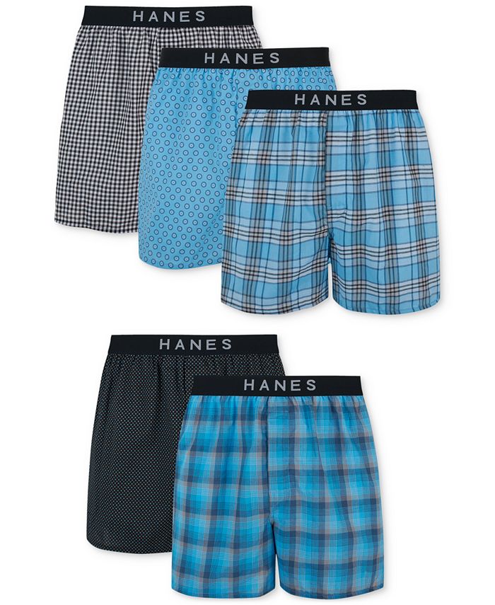 Hanes Men's 5+1 Bonus Pack Woven Boxers - Macy's