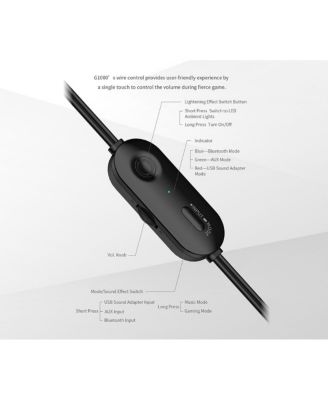 G1000 USB Computer Speakers, Bluetooth Input RGB Lights Gaming Speakers