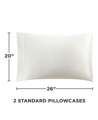 Satin 2 Piece Pillow Case Set, Standard