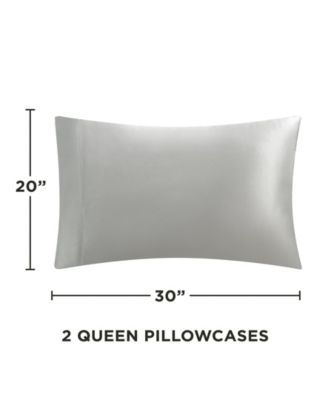 Satin 2 Piece Pillow Case Set, Queen