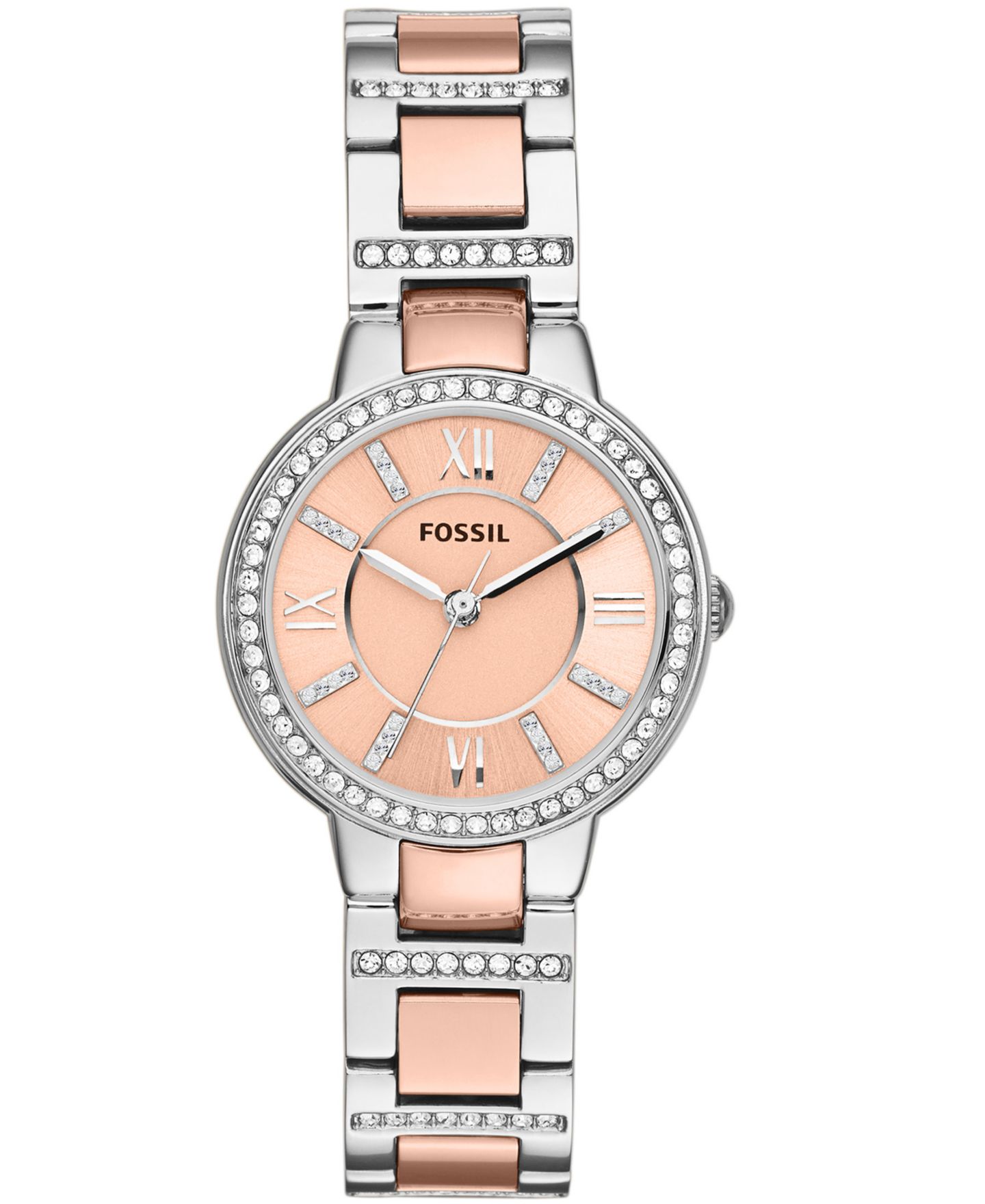 Женские часы Fossil Virginia Two-Tone Stainless Steel Watch 30mm — фото 1